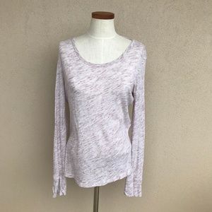 Lou & Grey Heathered Beige Long Sleeve Tee